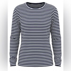 VINEYARD VINES WOMENS BLOUSE BLUE WITH WHITE STRIPES SIZE XS